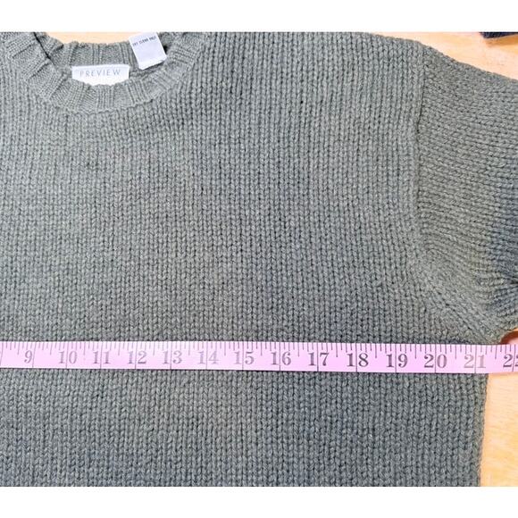 VTG Preview International Petites 100% Wool Crewneck Sweater Size S Cozy Preppy - Picture 6 of 8